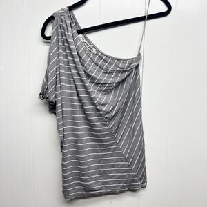 Michael Stars One Shoulder Women's Striped Flowy Top One Size
